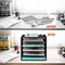 5 Slot Desk Organizer Tray, Mesh File Paper Letter Tray Desktop Paper Sorter Literature Organizer Rack for Home, Office, or School, Black